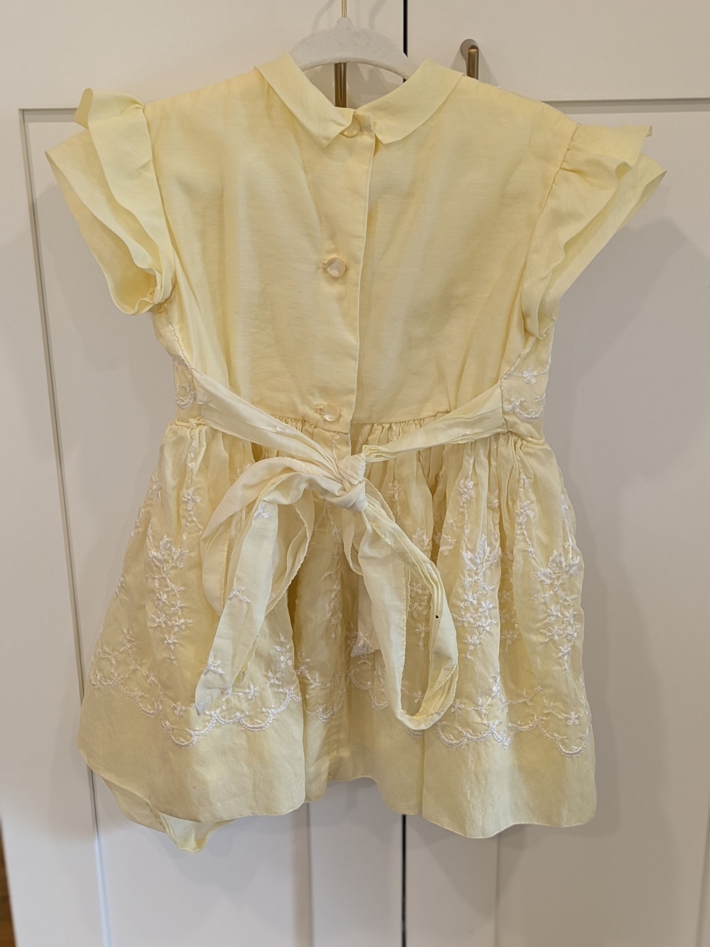 Yellow Embroidered Vintage Toddler Dress - Picture 2 of 5